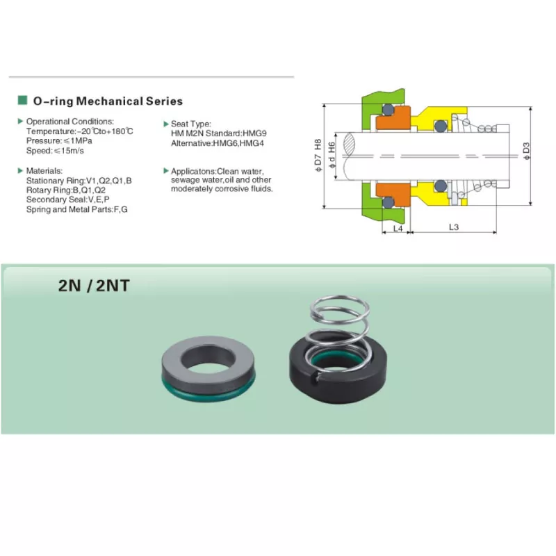 2N Single Spring Mechanical Seal