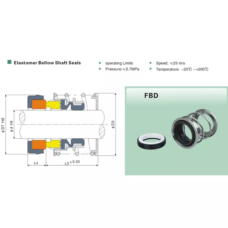 FBD Rubber Bellow Mechanical Seal