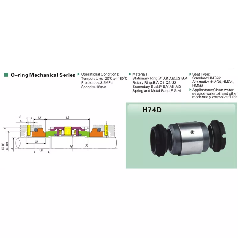 H74D Multi Spring Mechanical Seal