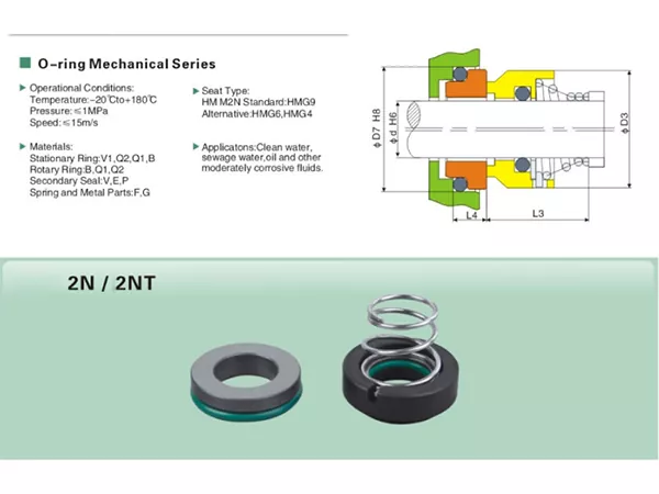 2NT Single Spring Mechanical Seal