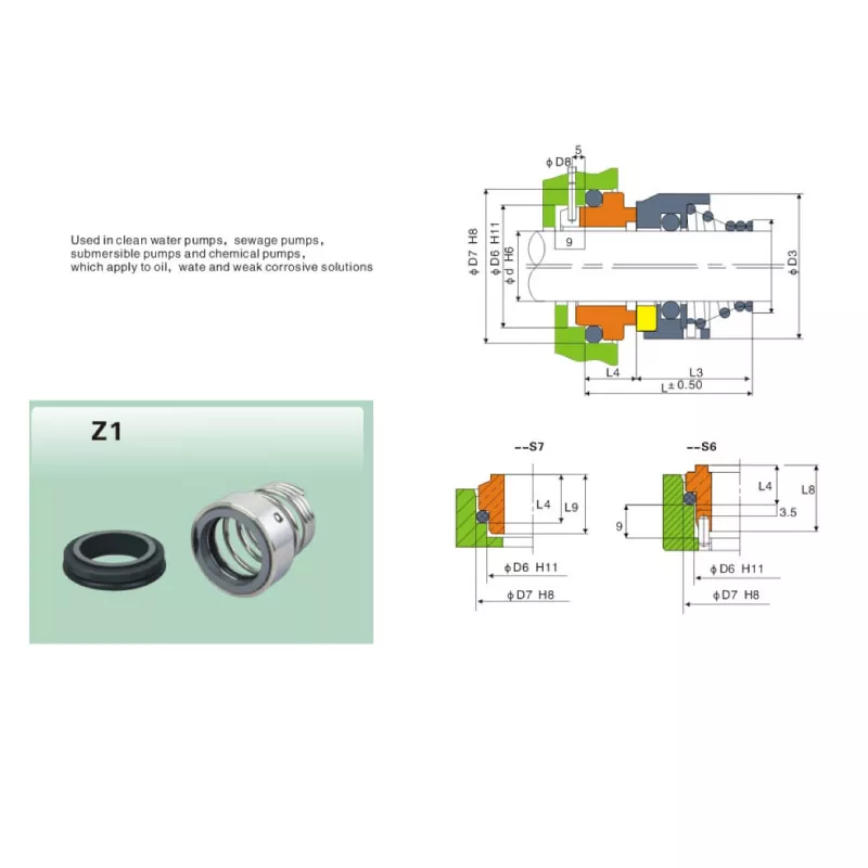 Z1 Single Spring Mechanical Seal